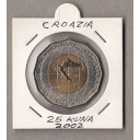 2002 - 25 Kuna Croazia 10 ° anniversario del riconoscimento internazionale